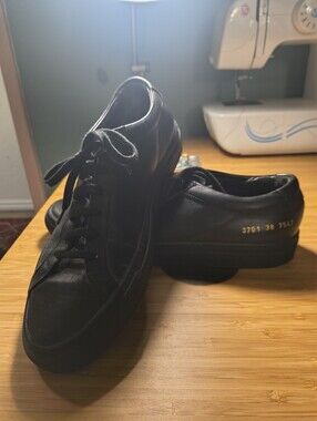 Authentic Woman by Common Projects Original Achilles Low Black Leather Sneakers